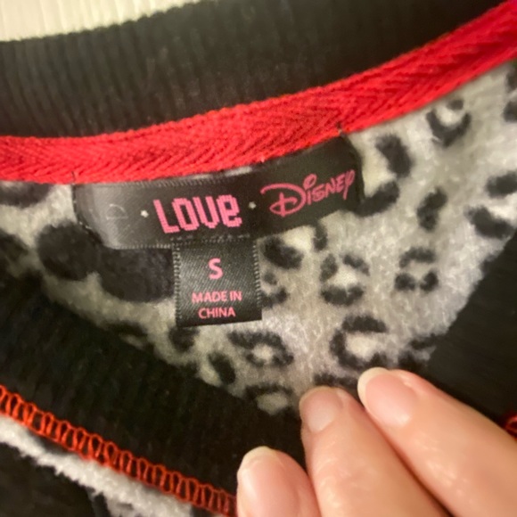 Long-Sleeved Fleece Top Mickey Mouse Live Love Disney - Girls Small - Picture 3 of 6